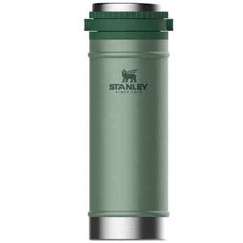Термокружка Stanley Classic с кофе-прессом 0,47 л, тёмно-зелёная (10-01855-014)